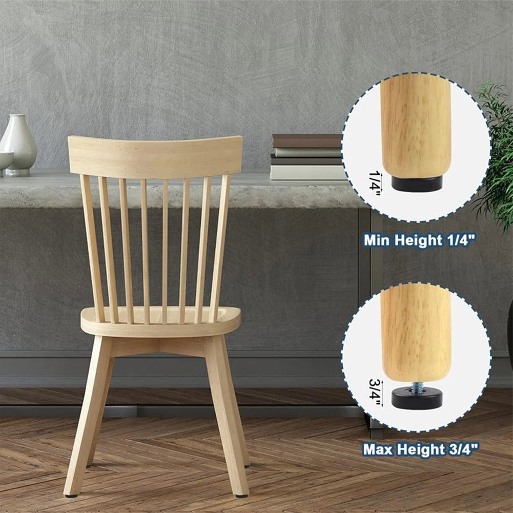 Height Adjustable Furniture Levelers Feet Set of 8