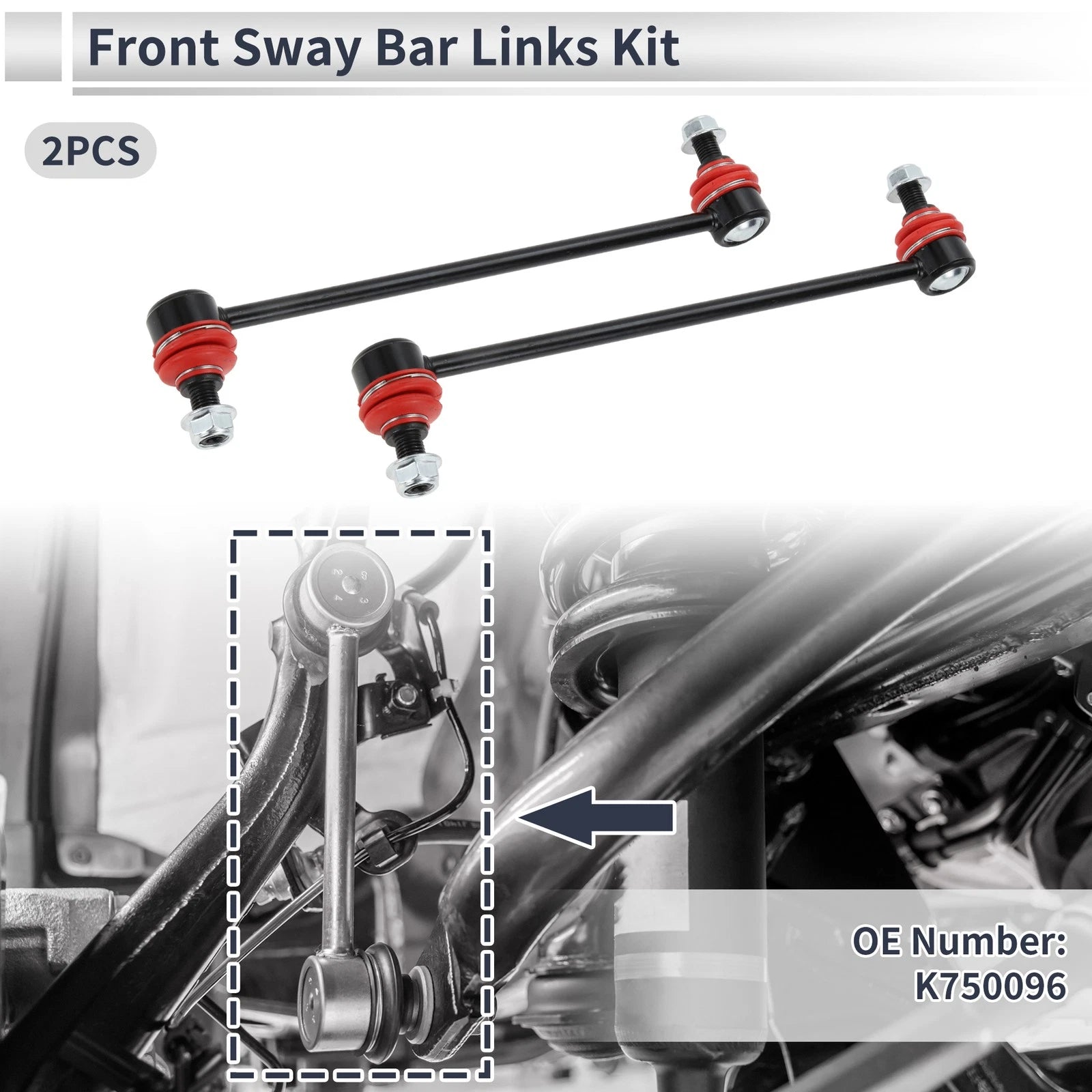 2X Front Stabilizer Bar Links for Nissan Sentra (2007–2012) No.K750096