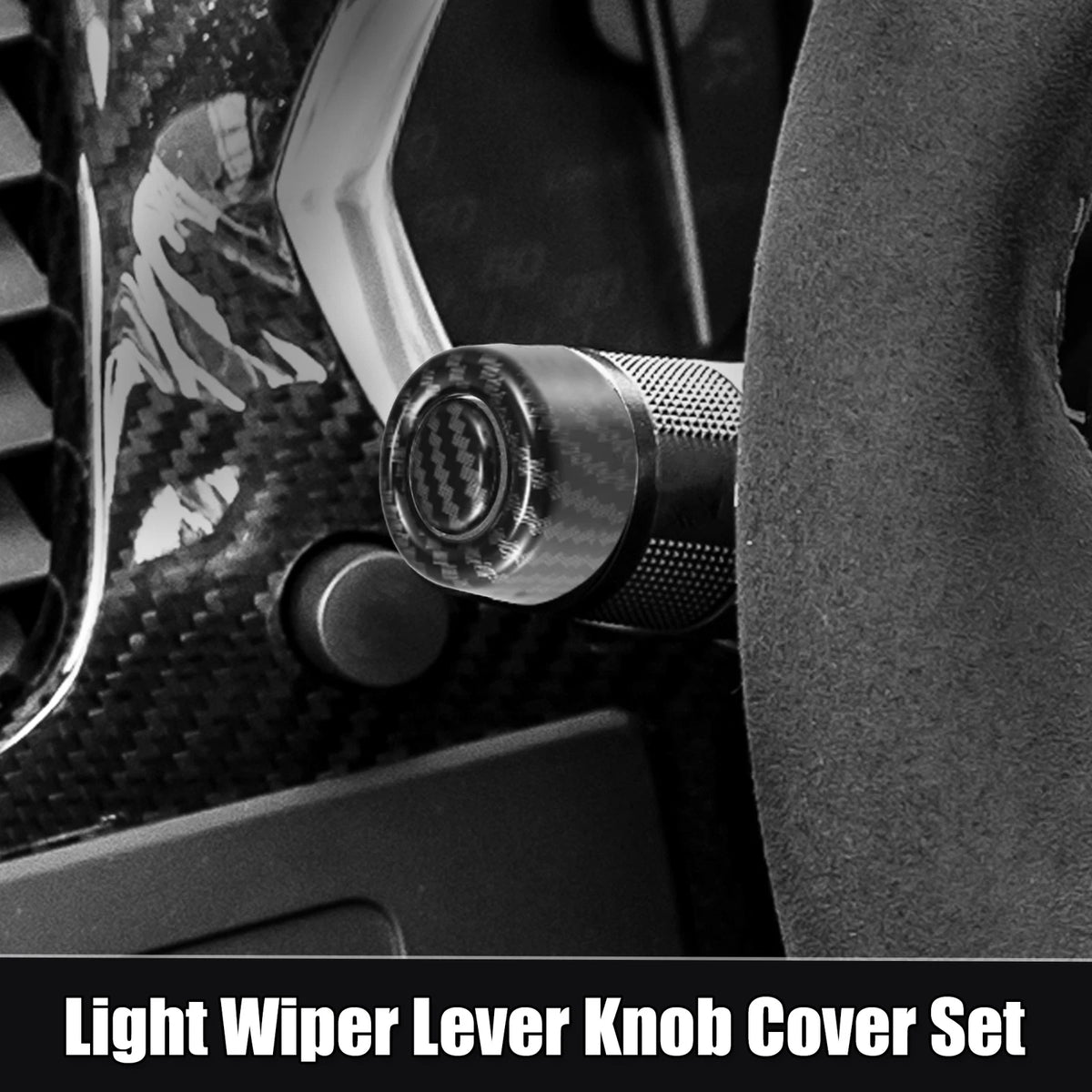 Set of 4 Light Wiper Lever Knob Trim for Chevy Corvette C7 (2014–2019)