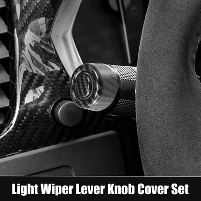 Set of 4 Light Wiper Lever Knob Trim for Chevy Corvette C7 (2014–2019)