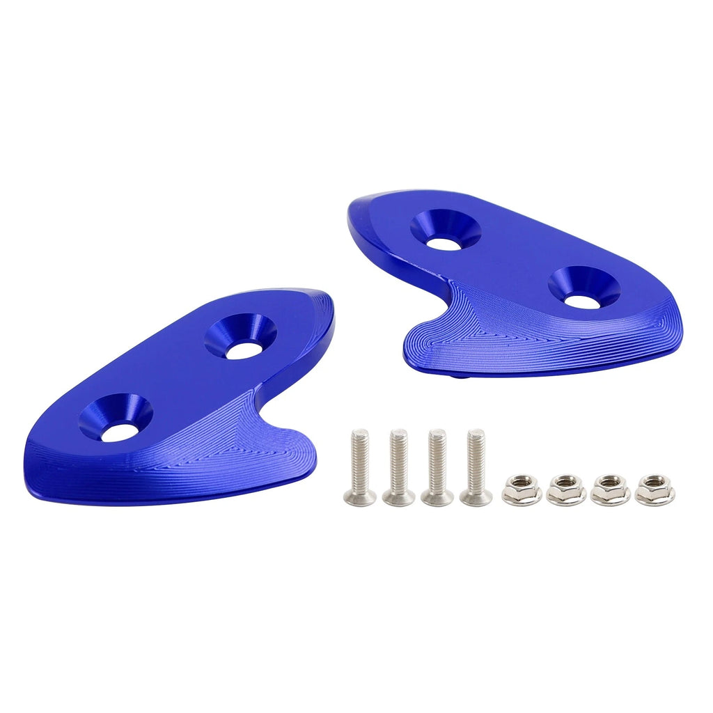 Blue mirror delete blanking block off plates for YZF-R1 YZF-R1M (2015–2019) T9