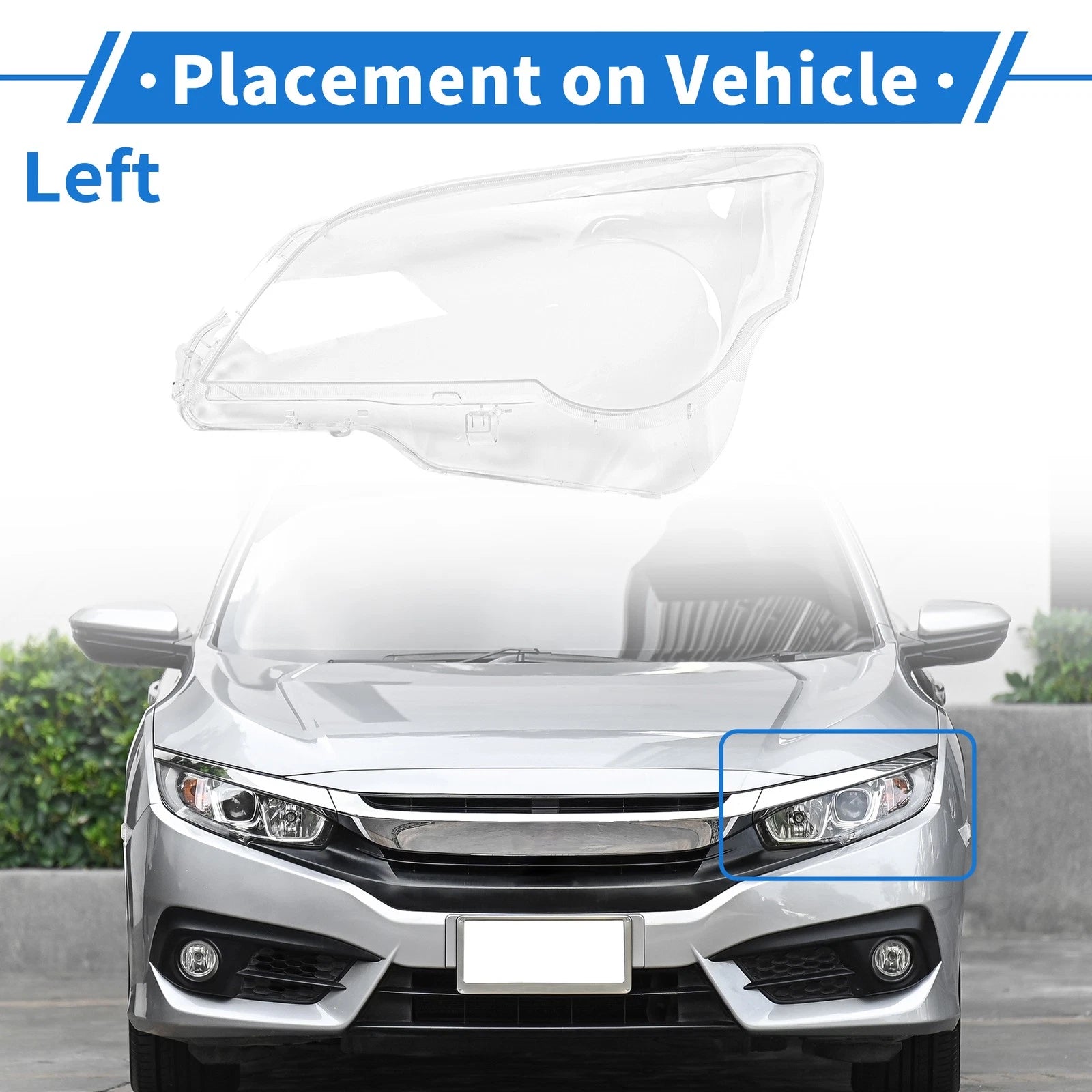 Headlight Lens Cover Front Left OEM Replacement for Lexus GX460 (2010–2013)