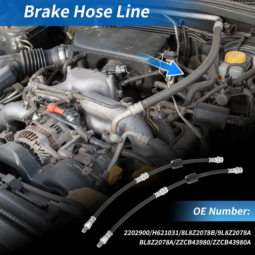 Front and Rear Brake Line Hose Replacement for Ford Escape (2008–2012)