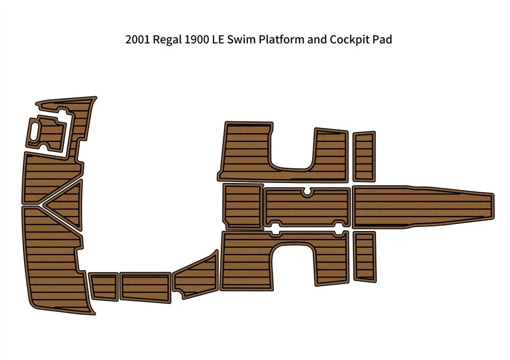 EVA Foam Teak Decking Flooring Mat for Regal 1900 LE (2001)