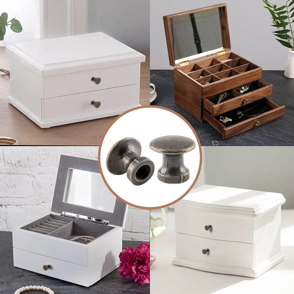 12Pc Vintage Pull Handle Knob Set for Cabinet Drawer Door (Universal)