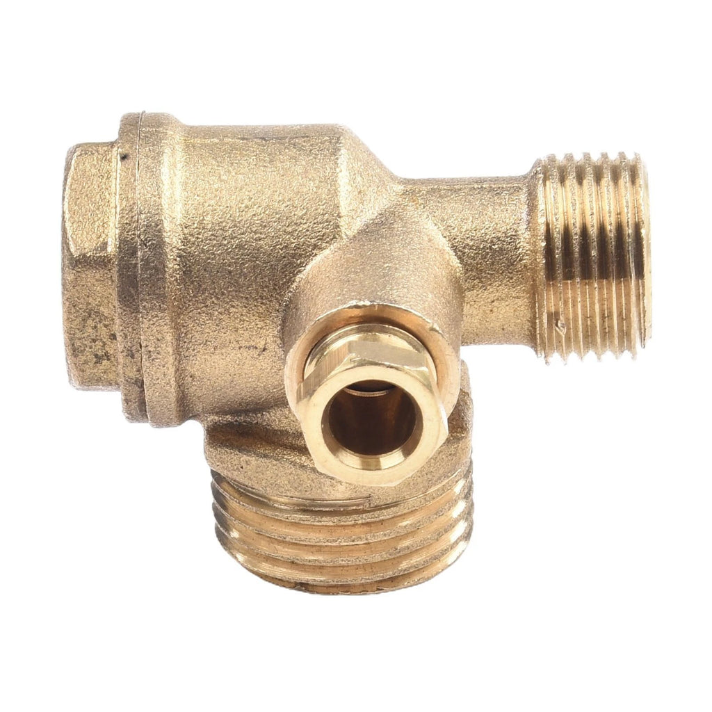 3-Port Brass Male Threaded Check Valve Connector for Air Compressor