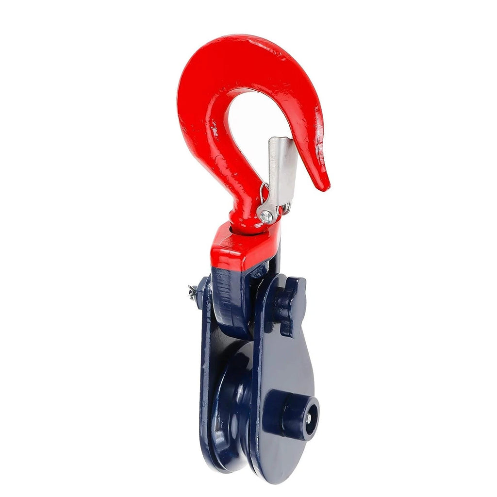 2 Ton Snatch Block w/ Hook Latch for Wrecker Roll Back Recovery (3" Sheave)