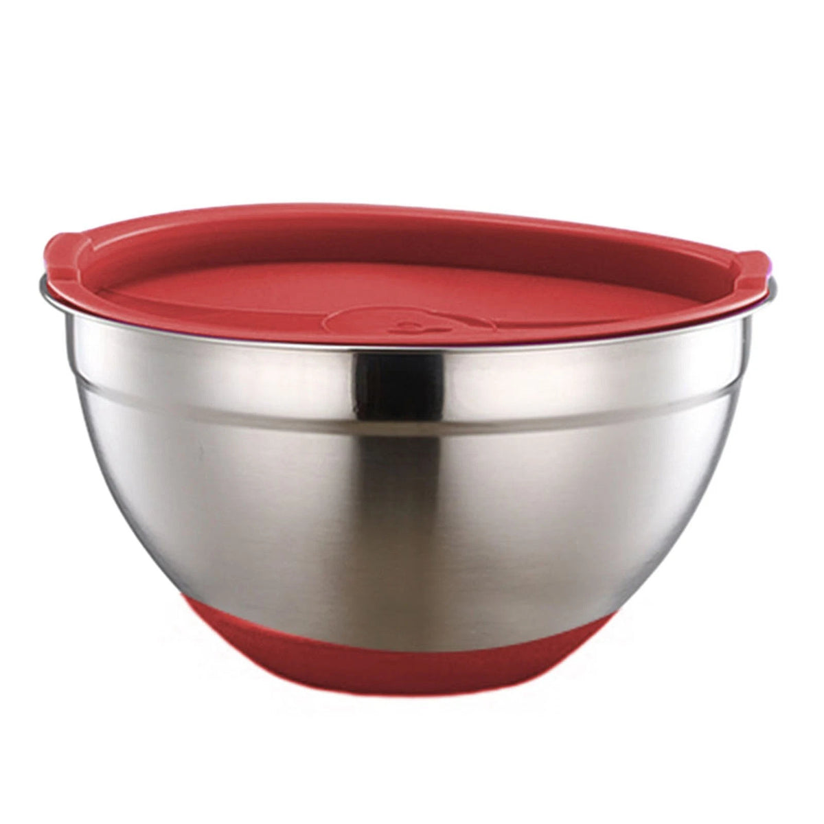 Stainless Steel Salad Serving Bowl with Secure Base