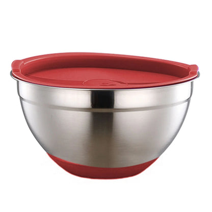 Stainless Steel Salad Serving Bowl with Secure Base