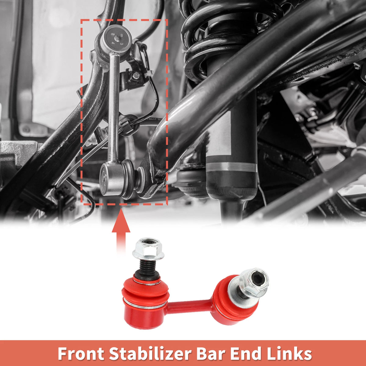 2X Front Sway Bar Links Stabilizer Kit for Toyota Tacoma (2001–2004)