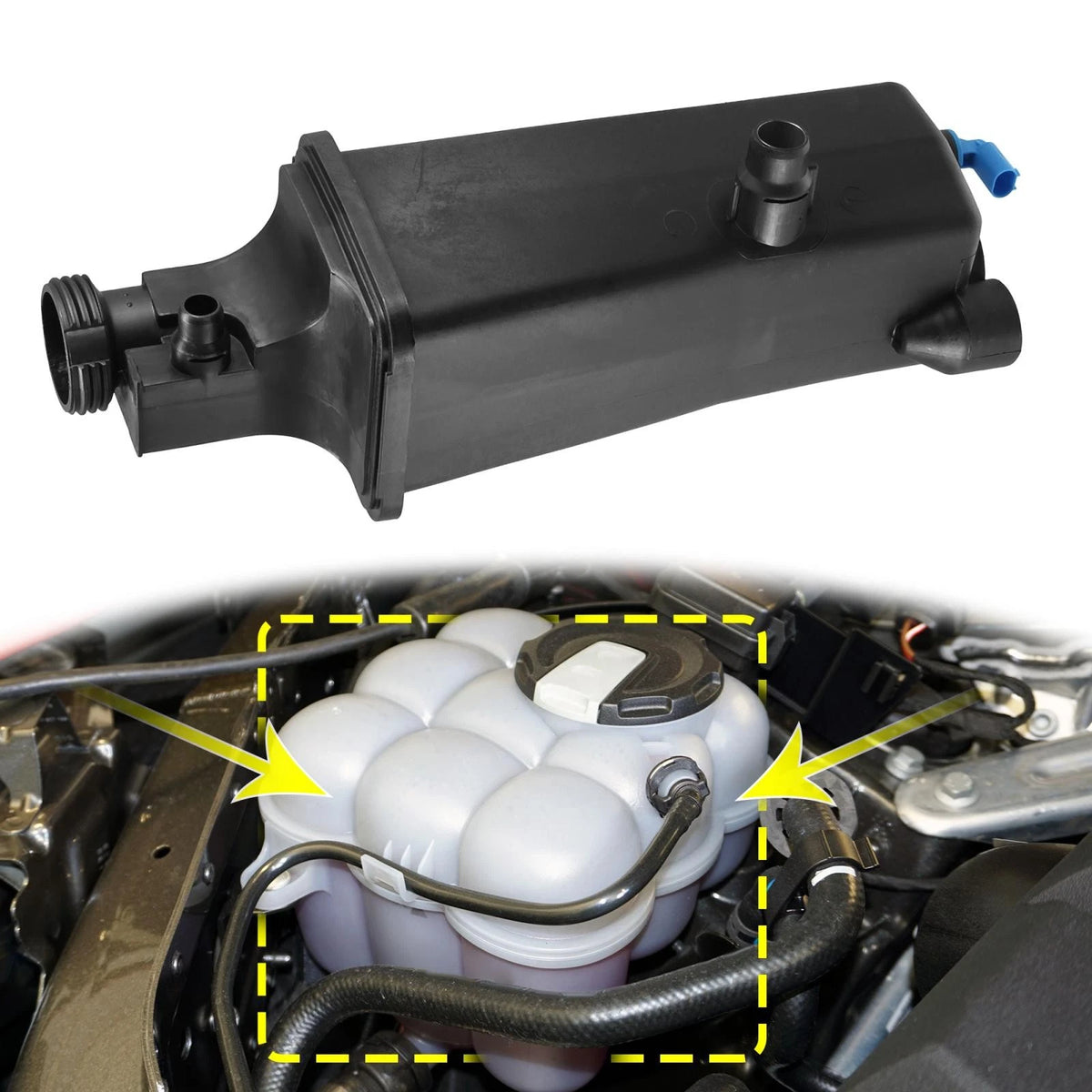 Coolant Radiator Reservoir Tank Replacement for BMW 330xi 325i (2001–2013)