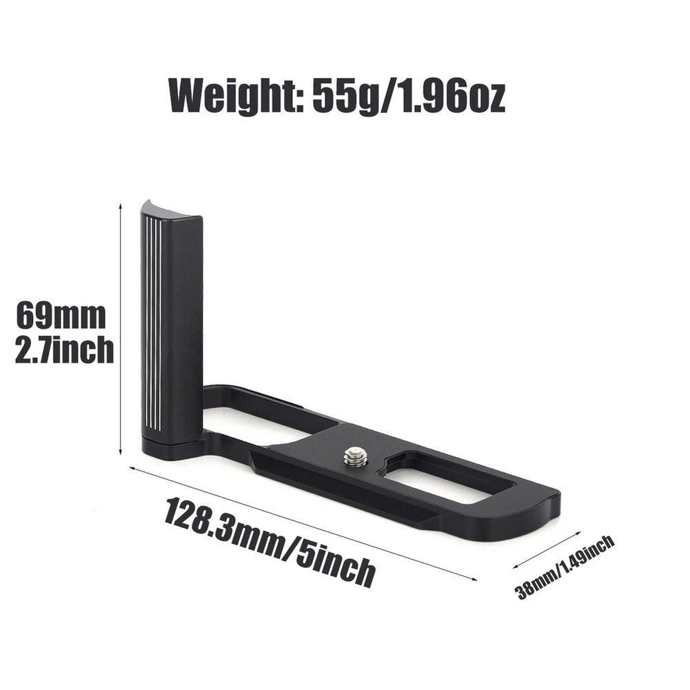 L-Plate for Panasonic L10 Camera (128.3x38x69mm) Black Silver