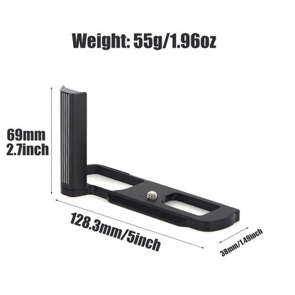 L-Plate for Panasonic L10 Camera (128.3x38x69mm) Black Silver
