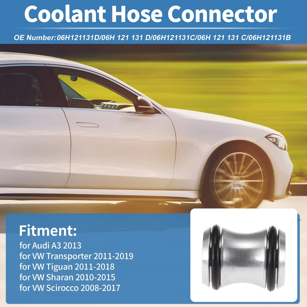 Engine Coolant Hose Connector for Audi A3 2013 Aluminum Alloy Replacement