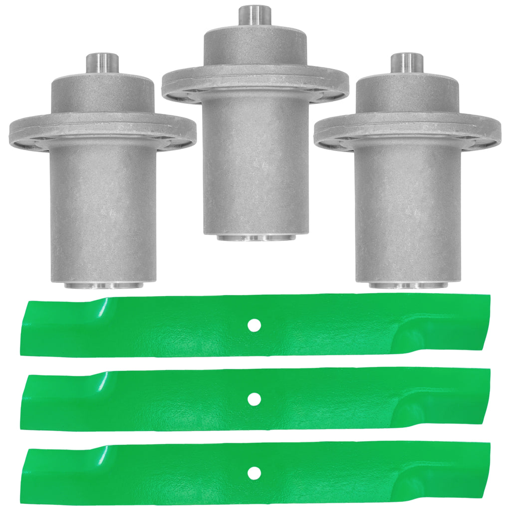 54 Inch Deck Spindles with 19 Inch Blades and Hardware for Dixie Chopper Zee 2 (2002–2008)