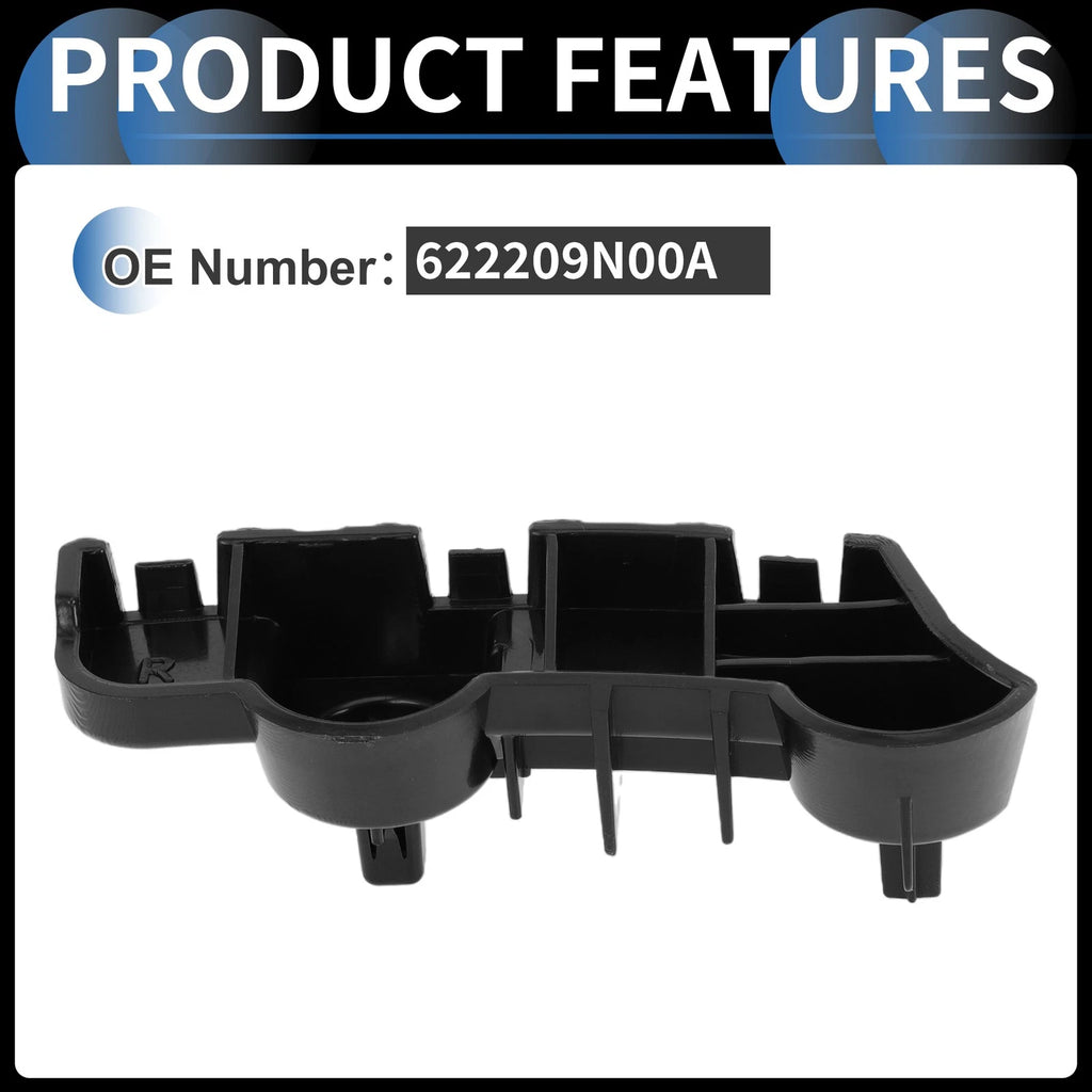 1 Pc Right Front Bumper Retainer Bracket No. 622209N00A for Nissan Maxima (2016–2023)