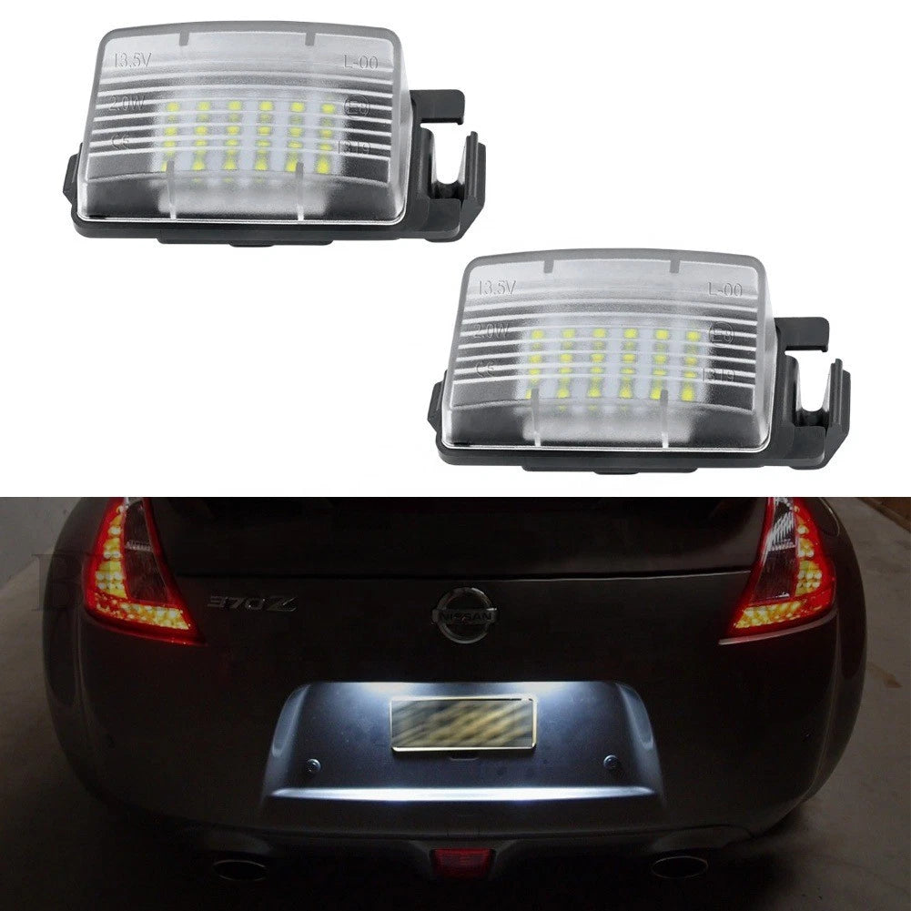 2X LED License Plate Light for Nissan 350Z 370Z GTR G35 G37 (2003–2020)