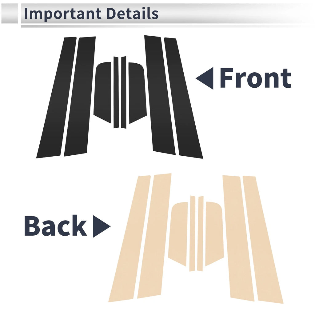 8 Pcs Door Pillar Window Trim Kit for Mazda 3 Axela (2006–2012)