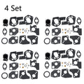 Set of 4 Carburetor Rebuild Kits for Briggs & Stratton 3HP 4HP 5HP (495606, 494624)