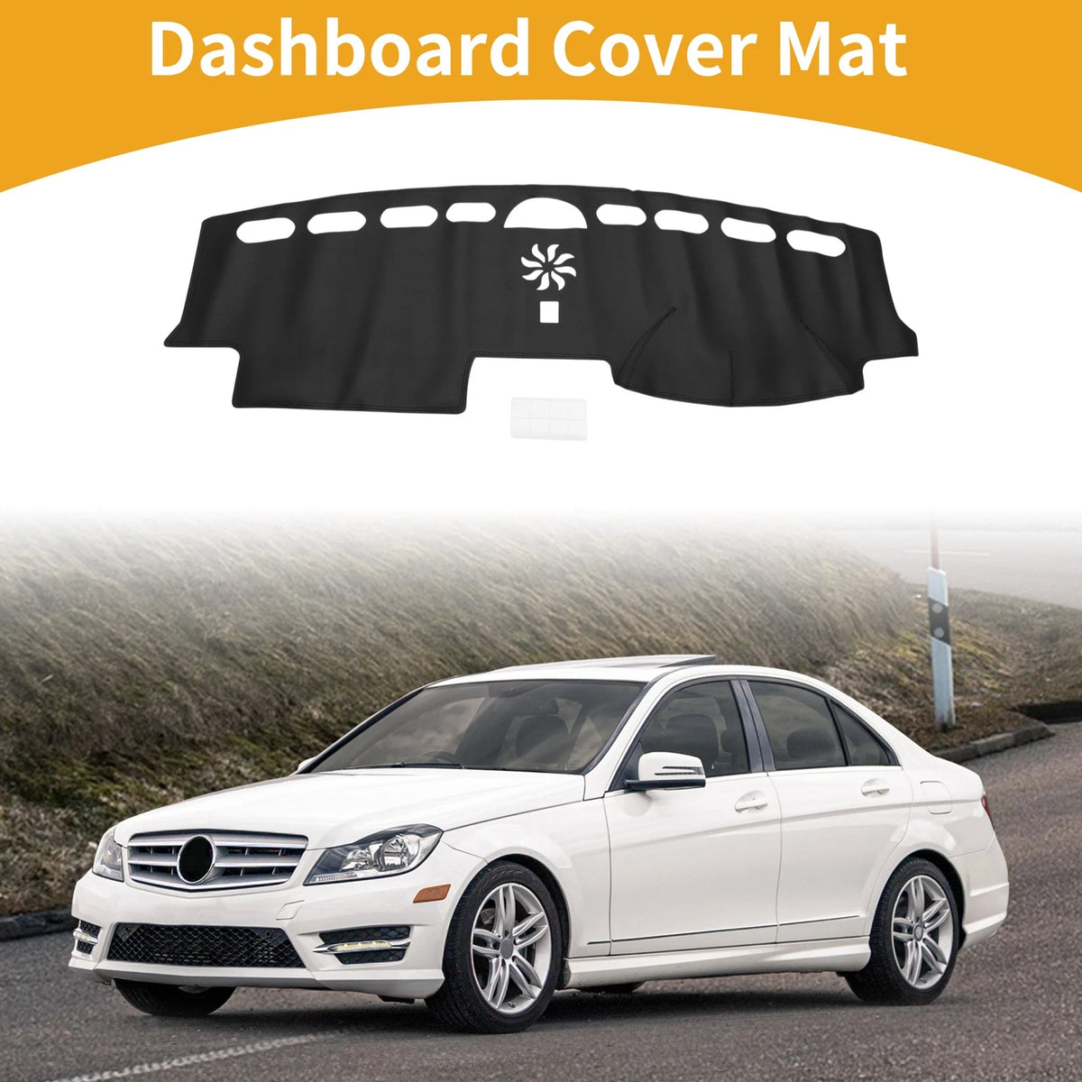 Dashboard Cover for Mercedes C-Class W203 2001-2007 Anti-Slip 1 Pcs