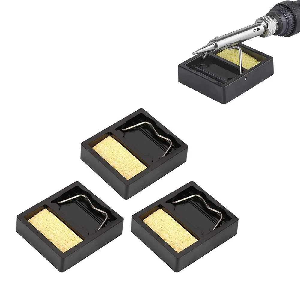 Compact Iron Stand for Electric Soldering Iron with Tip Cleaner