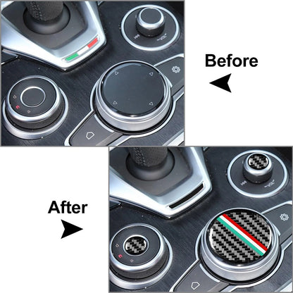Center Console Multimedia Knob Cover Trim for Alfa Romeo Giulia (2020–2021)