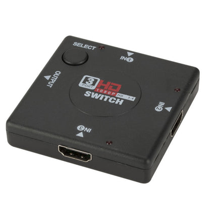 3-Port HDMI Switcher 1080p 10.2G Data Transfer Speed