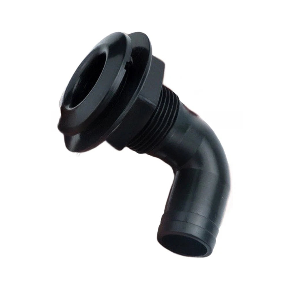 1 Inch Thru Hull Fitting 90 Degree ABS for Boat Water System Connections