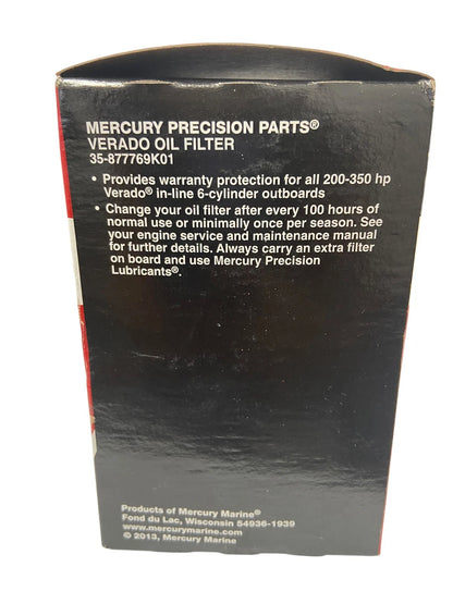 Verado Oil Filter for Mercury 200-235 Hp Outboard (35-877769K01)