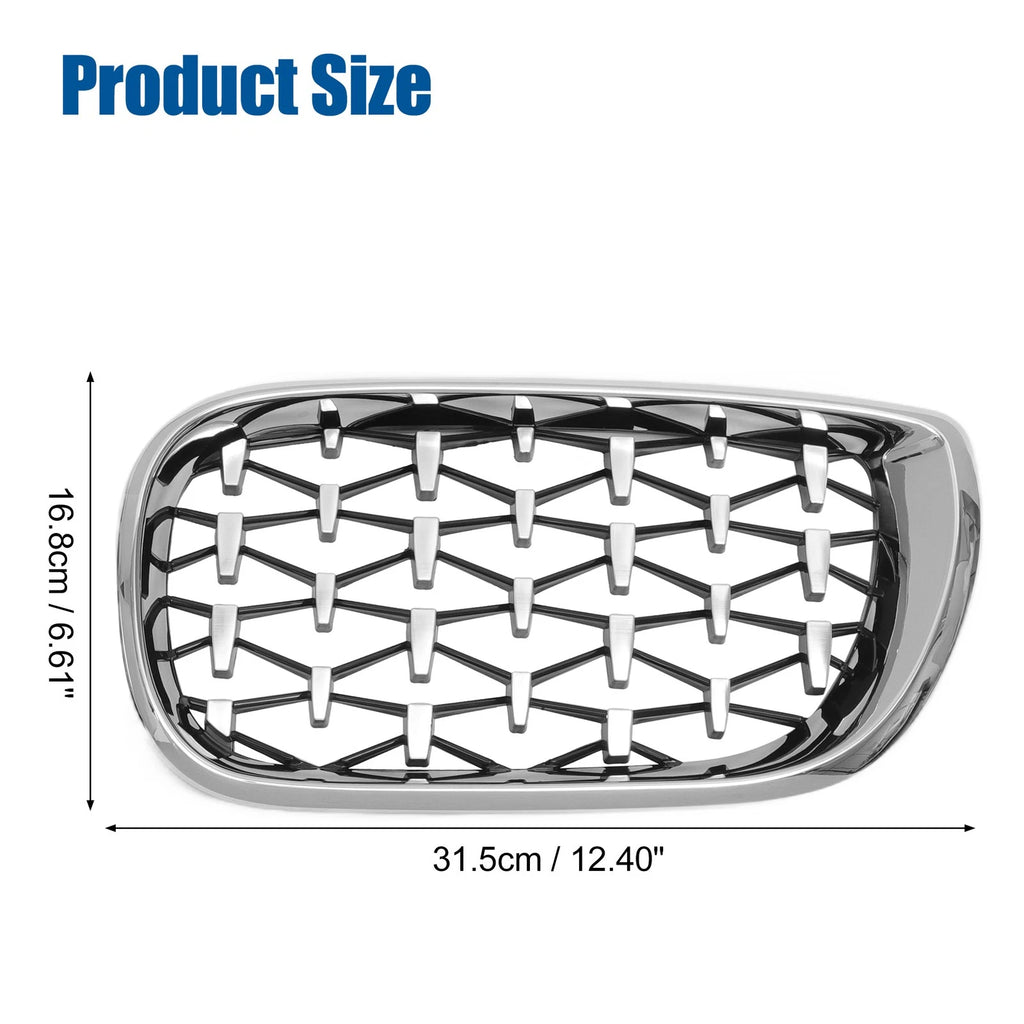 Pair Front Hood Bumper Grille Grill for BMW 3 Series E46 (2002–2005)