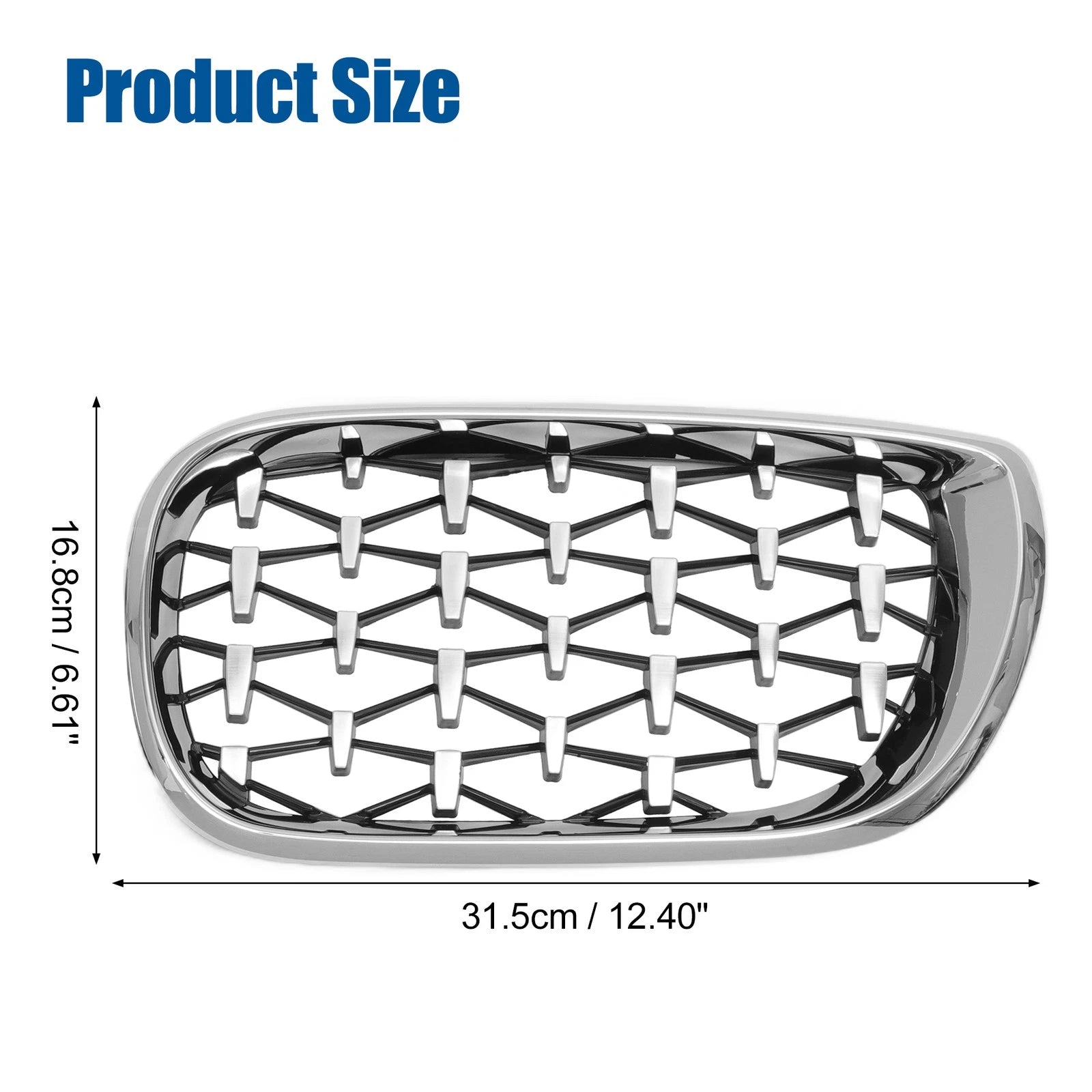 Pair Front Hood Bumper Grille Grill for BMW 3 Series E46 (2002–2005)
