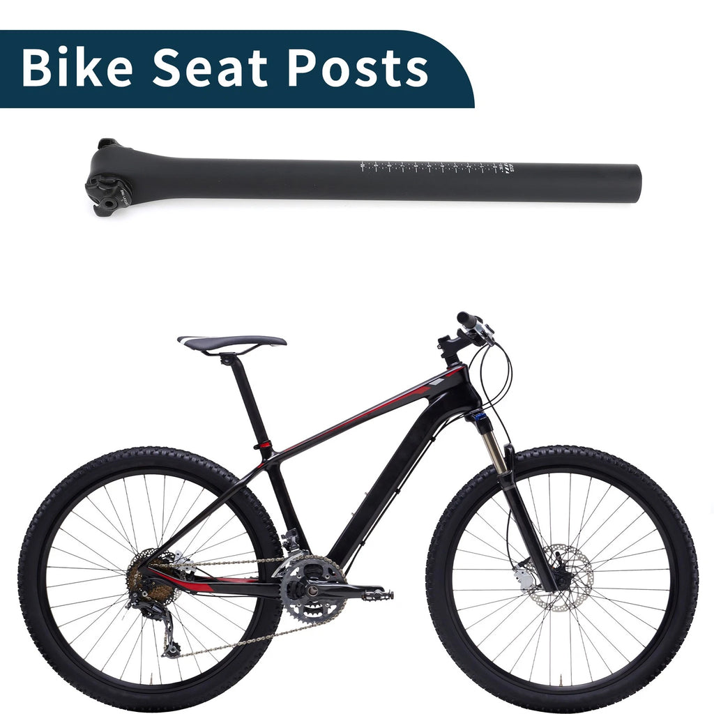 Seat Post 30.8x400mm Replacement Lightweight for Bike Universal Carbon Fiber