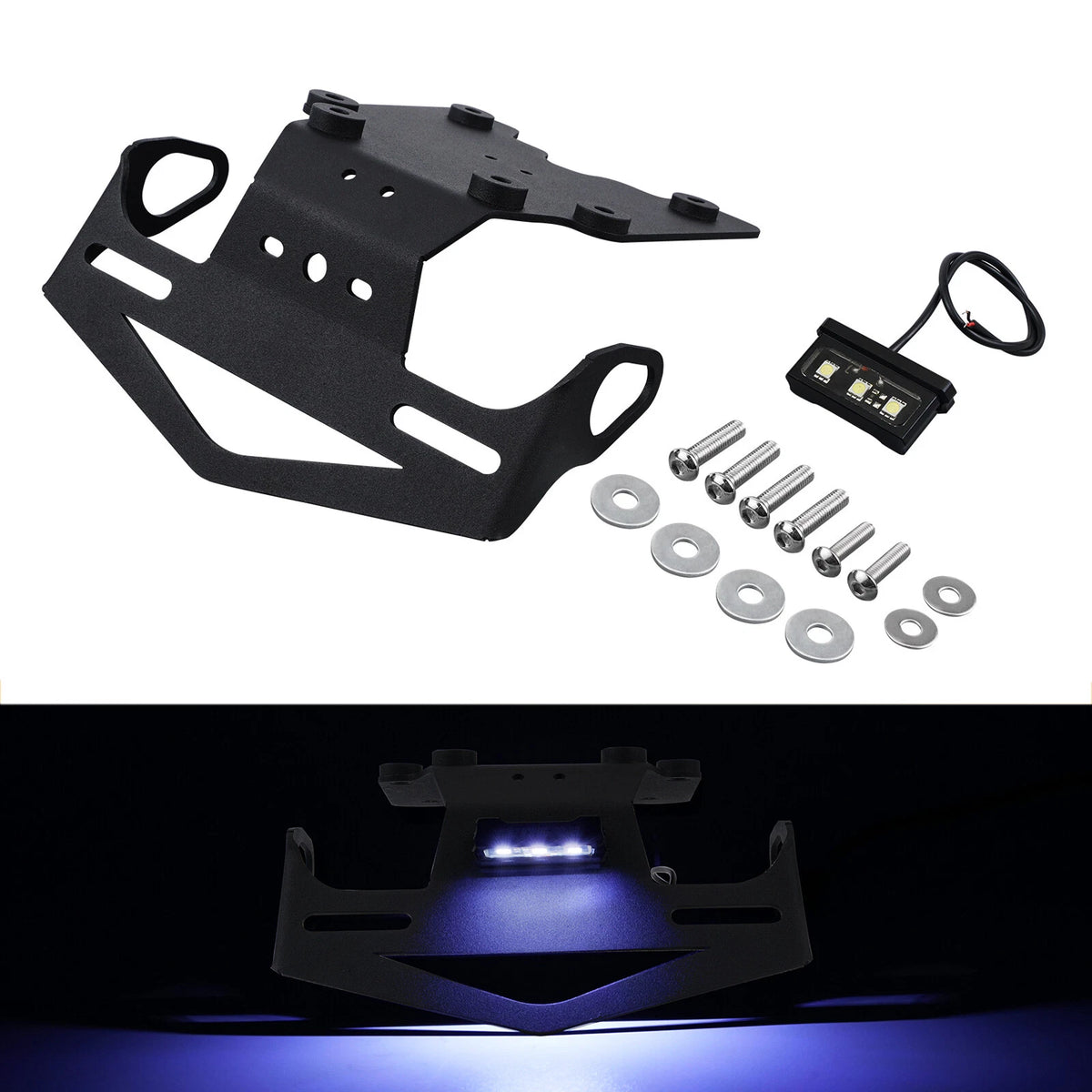 CNC Fender Tail Tidy License Plate Holder for Yamaha Tenere 700 (2019–2024)
