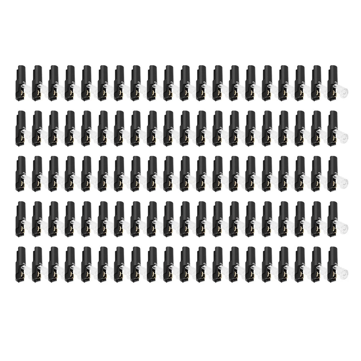 100x 1-Pin Wire Splice Connectors for Universal Use (20-22 AWG)