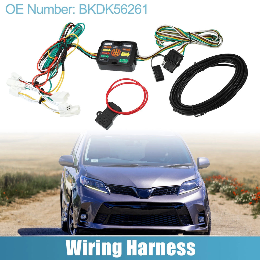 Trailer Wiring Harness 4 Pin Replacement for Toyota Sienna (2015–2020)