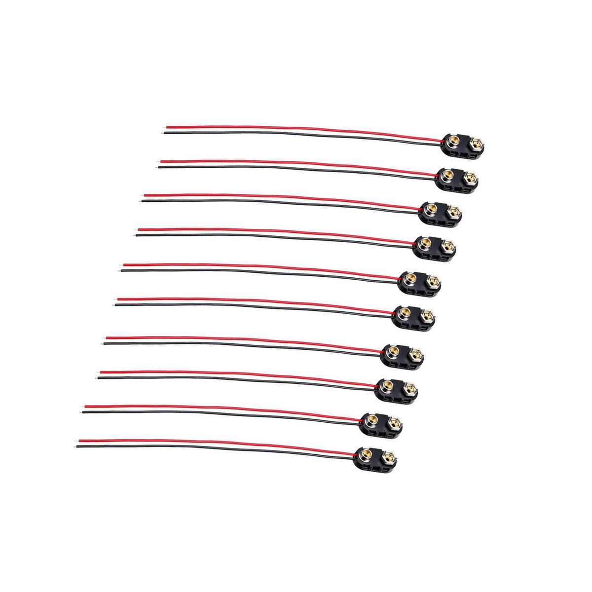 10PCS 9V Battery I-Type Clip Connector for Electronics