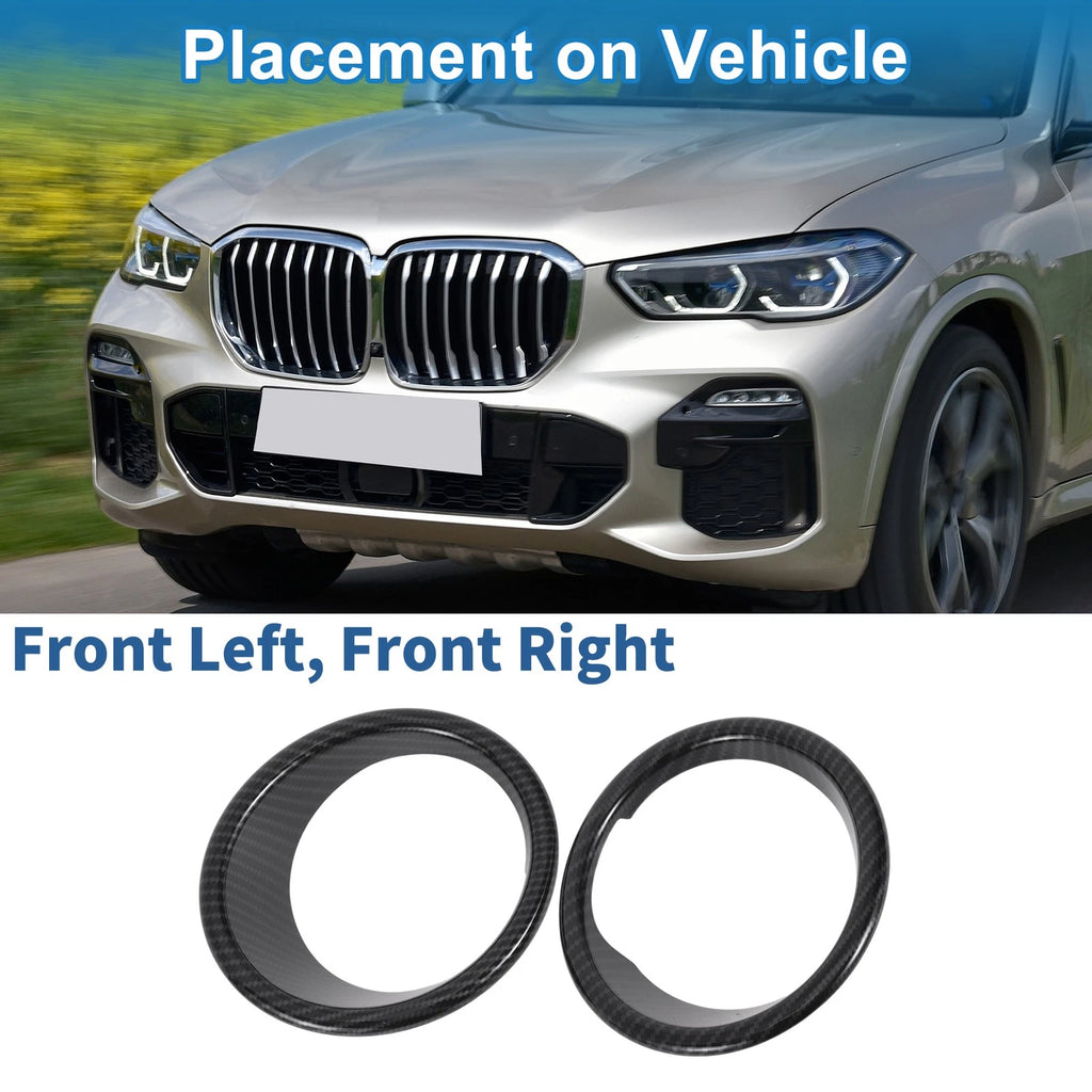 Headlight Trim Bezels Front Left Right Replacement for BMW X5 (2014–2018)