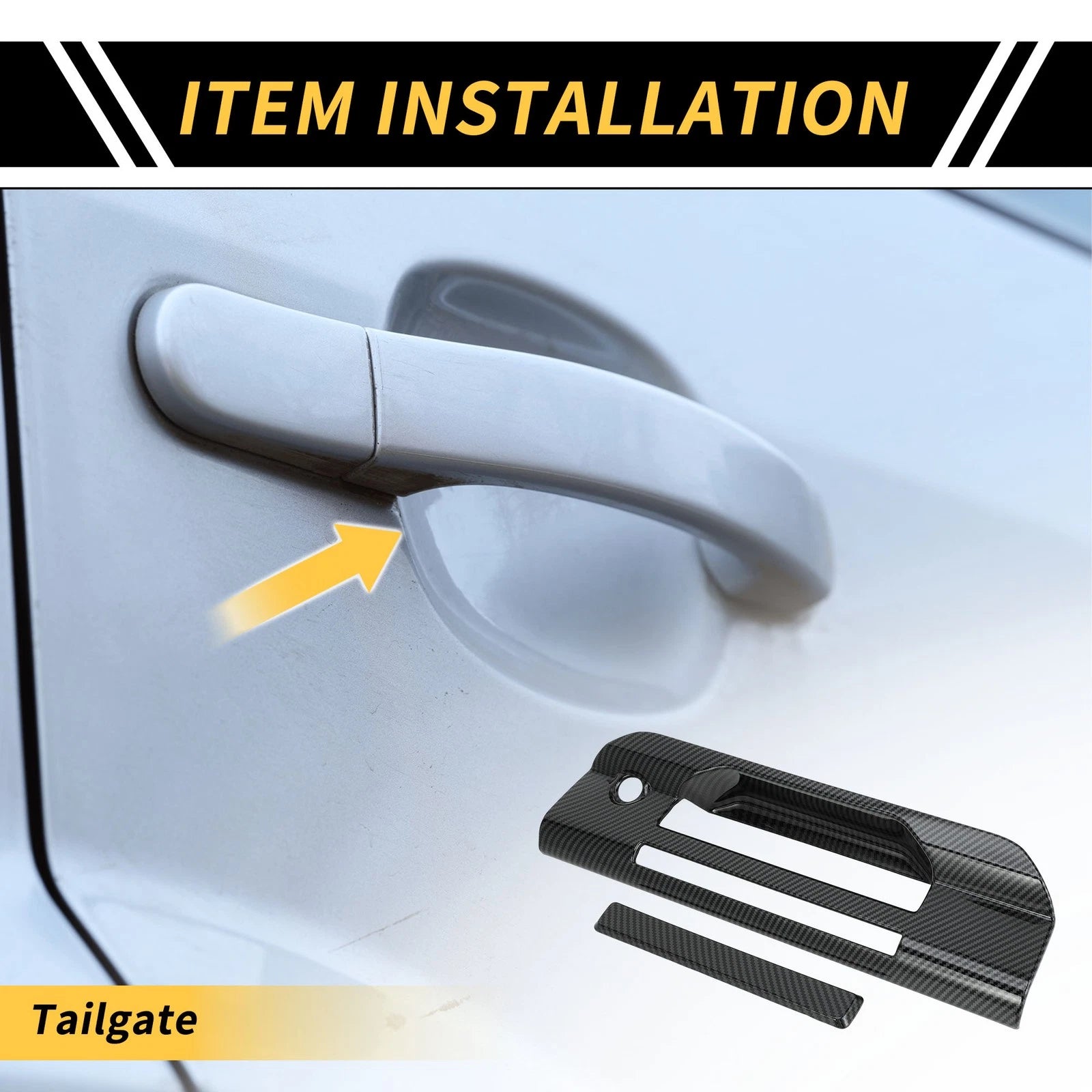 Trunk Door Handle Bowl Cover Set Replacement for Ford Ranger (2023–2024)
