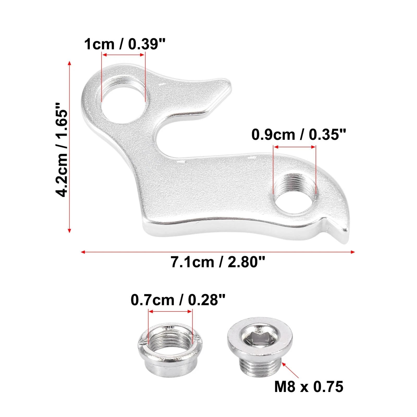 2pcs Rear Derailleur Hanger Extender for Bicycle Gear Tail Hook