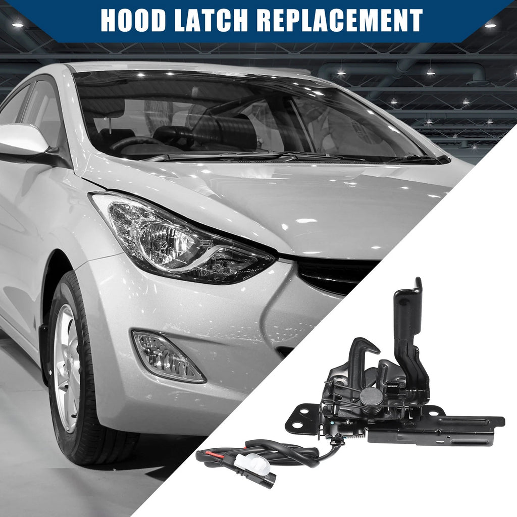 Hood Lock Latch Replacement for Hyundai Elantra (2016–2018) Durable Metal