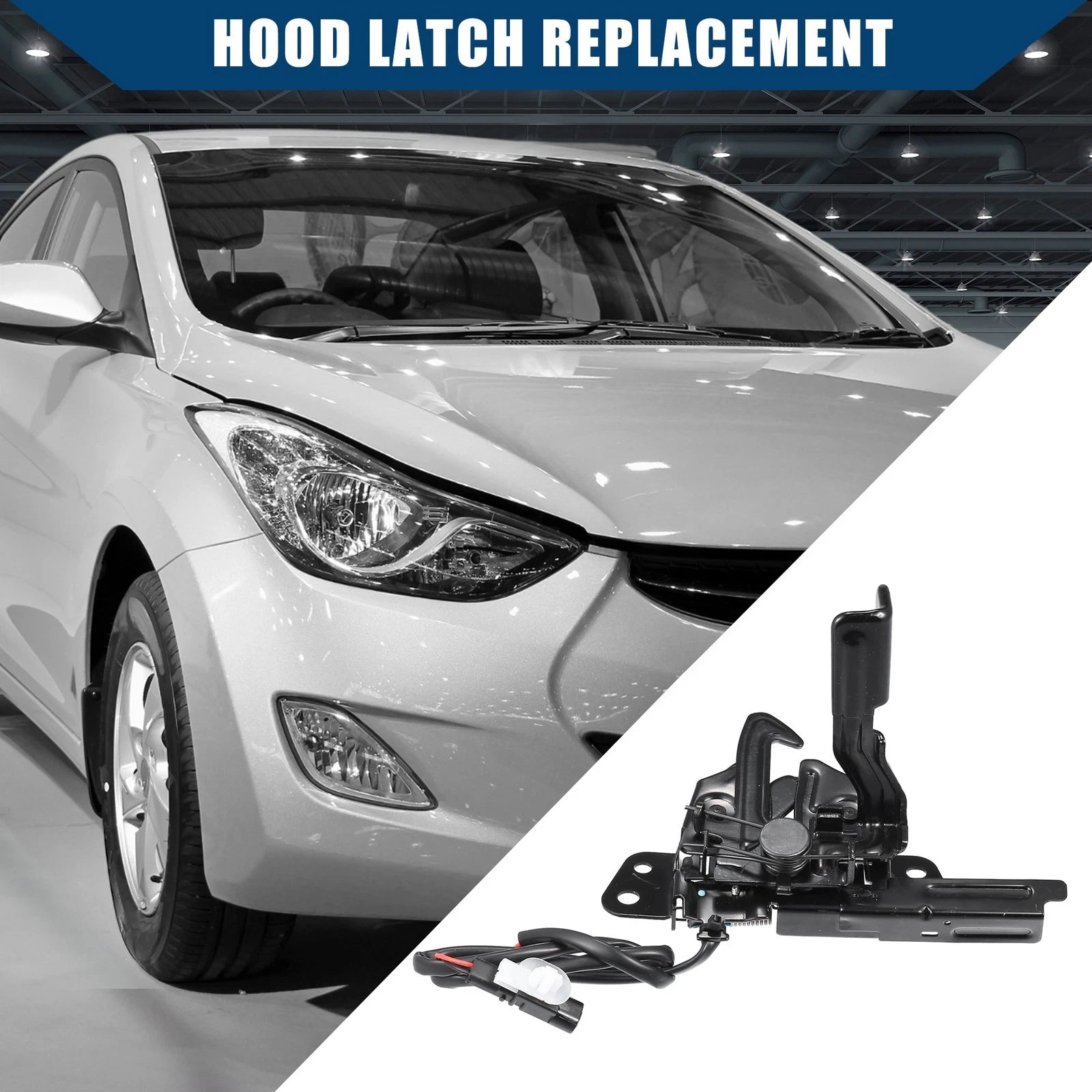 Hood Lock Latch Replacement for Hyundai Elantra (2016–2018) Durable Metal