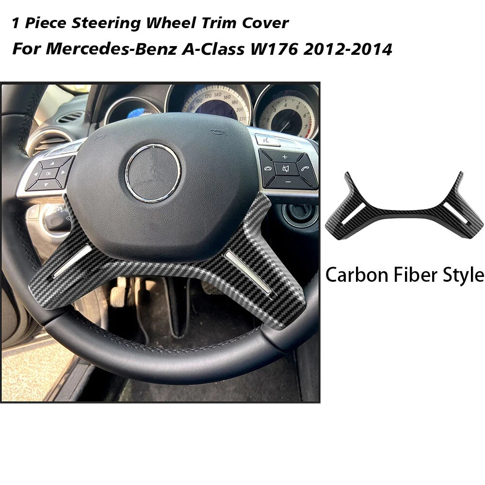 Carbon Look Steering Wheel Trim Cover for Mercedes-Benz ML-Class W166 (2011–2014)