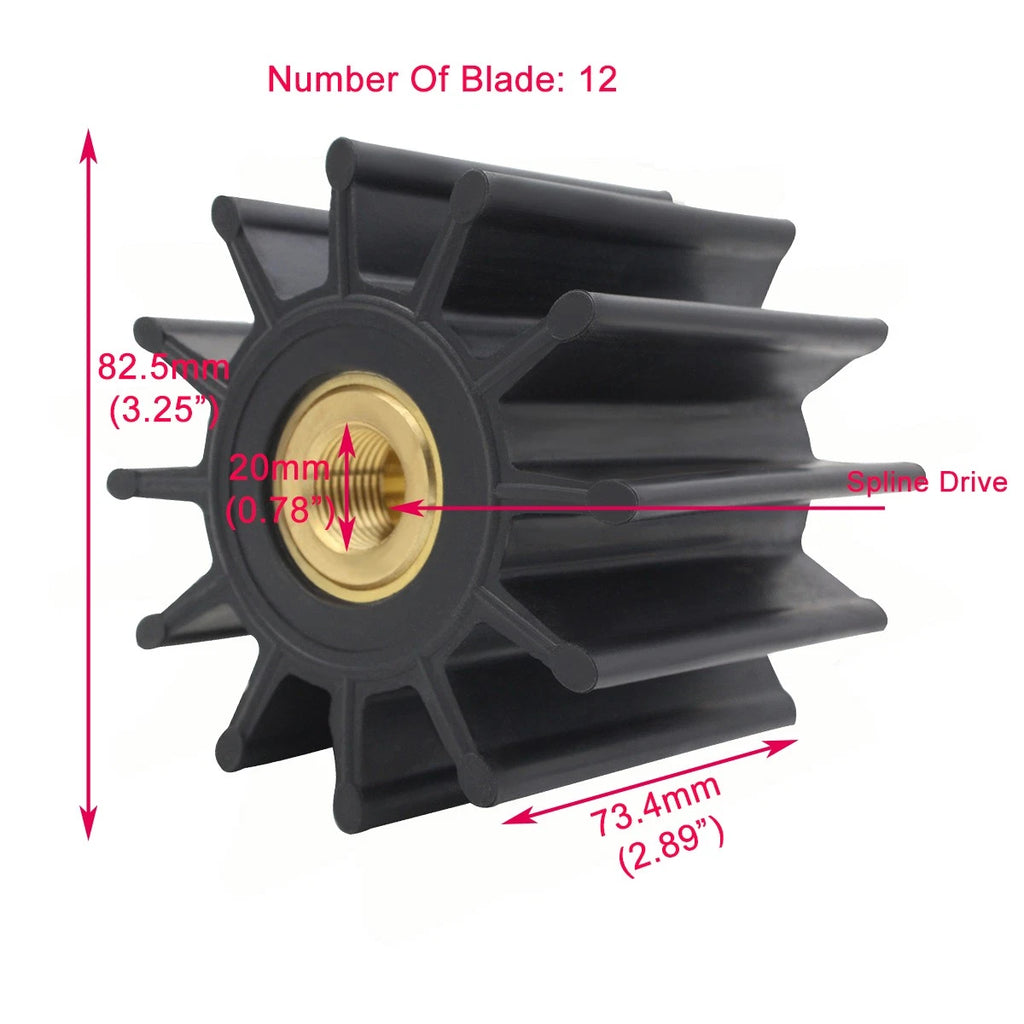 Impeller Kit for Cummins QSB & 6BTA5.9 (27000K, CEF 500181, 3974456)