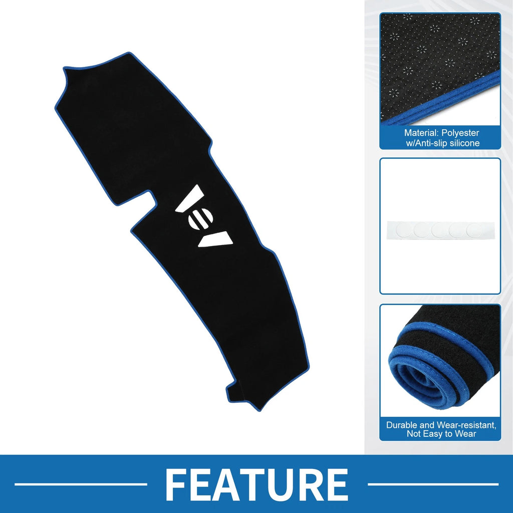 Dash Cover Mat Sun Protector for BMW X5 (2023–2024) Blue Black