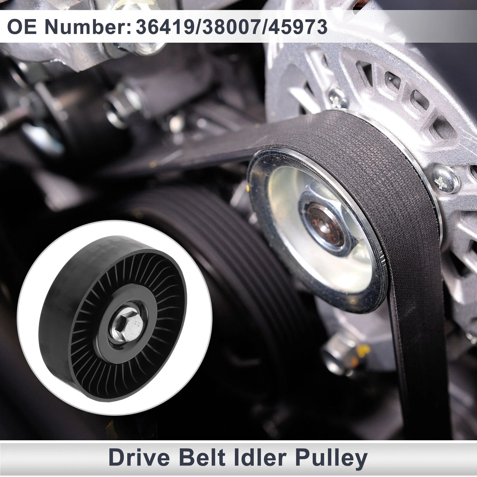 Serpentine Belt Idler Pulley Replacement for Chevrolet C1500 (1990–1991) Plastic
