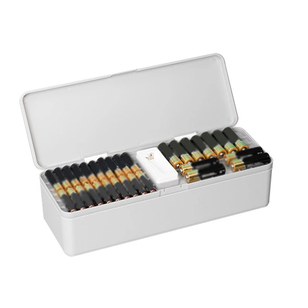 Battery Organizer for AA AAA with Protective Padding and Handle