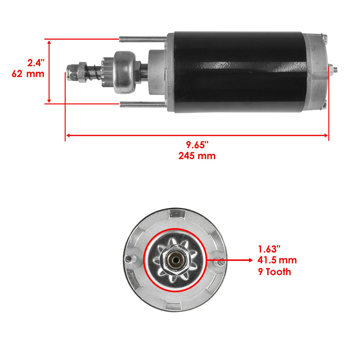 Starter Motor Replacement for Mercury Outboard Sport Jet 120 HP (1995–2000)