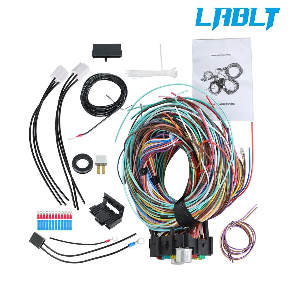 21 Circuit Wiring Harness for Chevy Ford Hotrod (Universal)