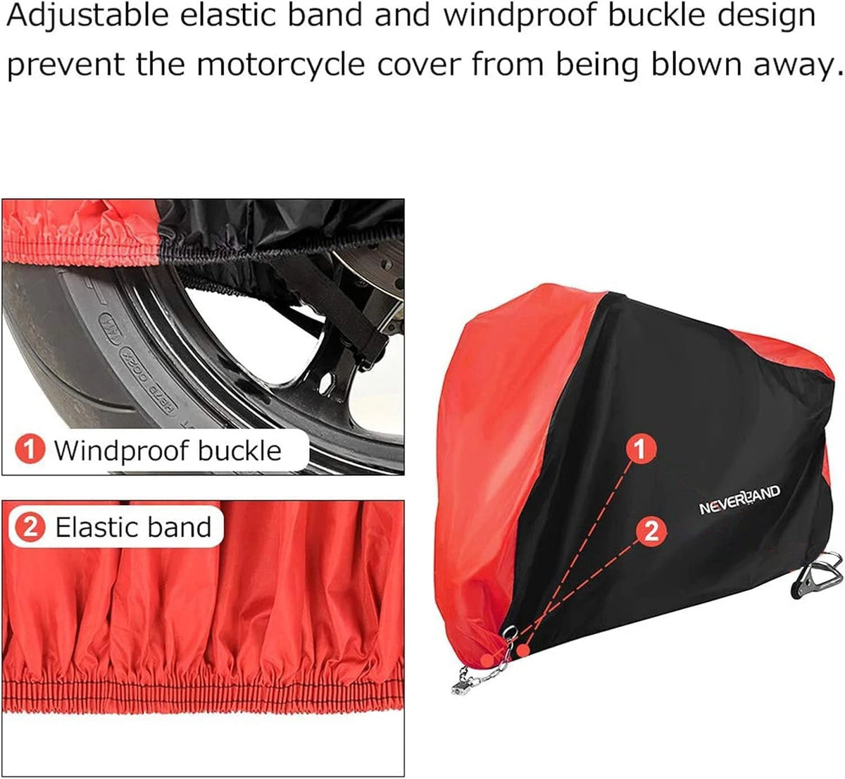 Waterproof Motorcycle Cover for Motorbike (Outdoor Storage)
