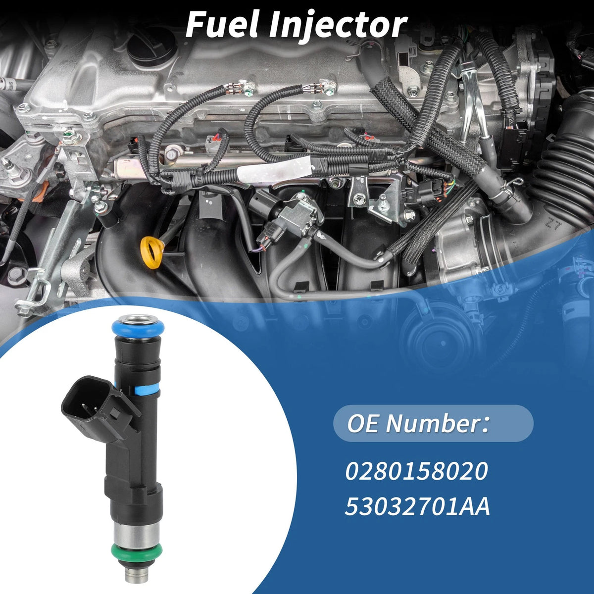 1pc Fuel Injector Replacement for Jeep Grand Cherokee Liberty Commander (2005–2012)